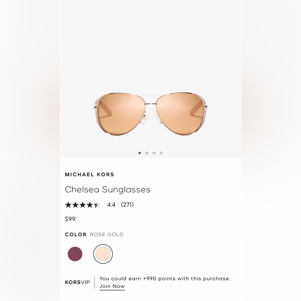 Michael Kors Sunglasses MK1101B Chelsea Bright 11086F - Picture 2 of 4
